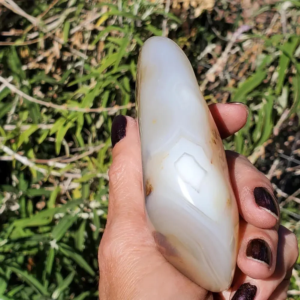 Dendritic Agate Purple Inclusions Freeform Quality Crystal 262 Grams